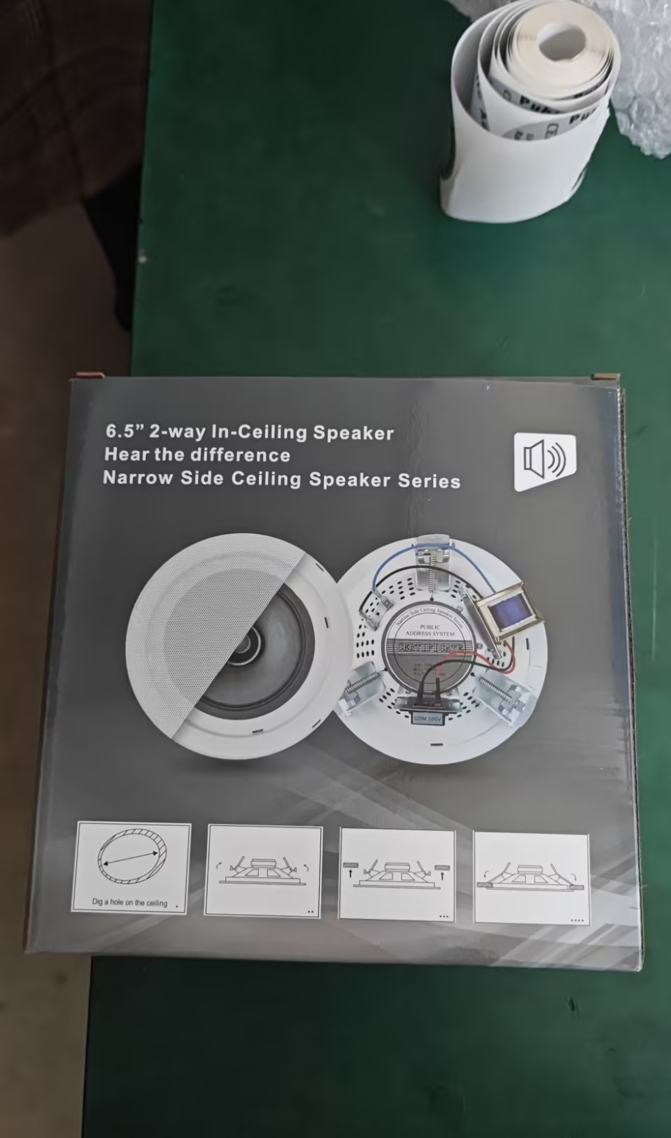 114A 5 Inch 5W High Power Frameless Ceiling Speakers Iron Case For Home Theater Indoor Public Address System
